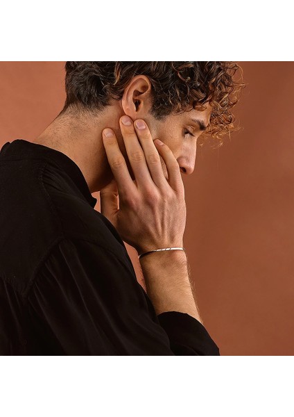925 Ayar Gümüş Unısex Şans Kelepçe Bileklik modelleri