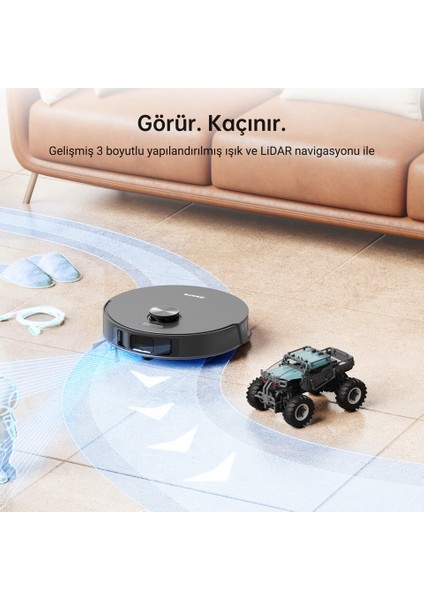 L10S Pro 5,300PA* Güçlü Emiş Gücüyle Evcil Hayvanı Olan Aileler Için Premium Robot Süpürge-Luciole Lambader Hediyesiyle