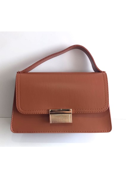 Kadın Bordo Kapaklı Minimalist Omuz ve El Çantası Kutulu Form