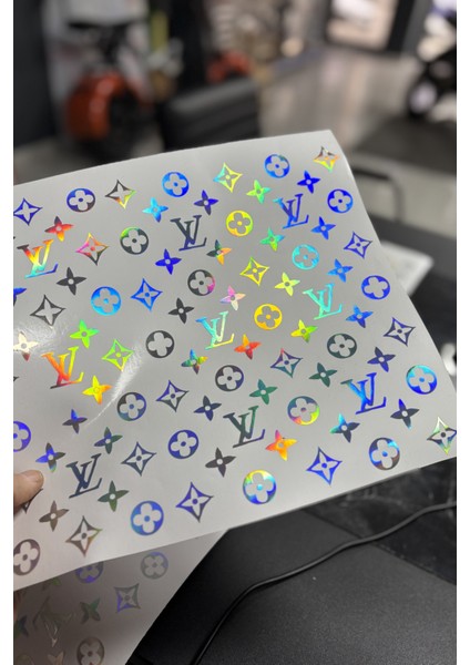 Motor-Araba-Kask Için Hologramlı Lv Sticker ETIKET(25CMX25CM)
