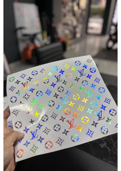 Motor-Araba-Kask Için Hologramlı Lv Sticker ETIKET(25CMX25CM) fiyatları