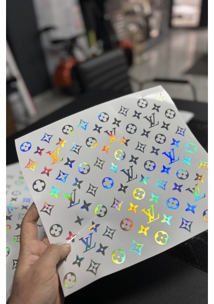 Motor-Araba-Kask Için Hologramlı Lv Sticker ETIKET(25CMX25CM) modelleri