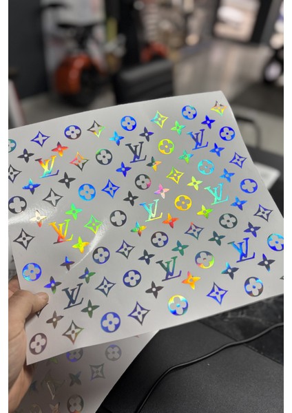 Motor-Araba-Kask Için Hologramlı Lv Sticker ETIKET(25CMX25CM) fırsatları