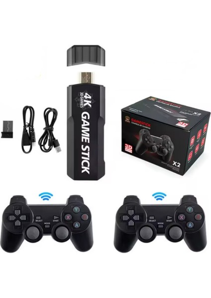 X2 Gamestick 3D Retro Video Oyunu Konsol 2.4g Kablosuz Kontrolörleri Sega/psp/ps1/pes Oyunlu