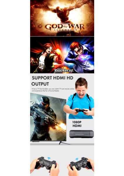 X2 Gamestick 3D Retro Video Oyunu Konsol 2.4g Kablosuz Kontrolörleri Sega/psp/ps1/pes Oyunlu modelleri