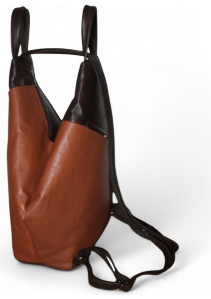 Hakiki Deri Kadın Omuz ve Sırt Çantası Vazo Model Taba Kahverengi ÇANTADERITABAKAHVERENGI001 fırsatları