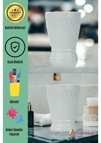 Kalemlik Beyaz Renk Masa Kalemliği Organizer Kalemlik Model 14 fırsatları