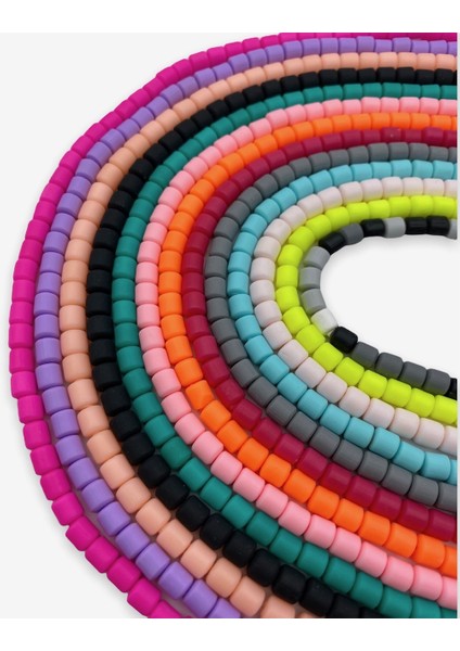 13 Renk Lino Boncuk Seti , Polimer Kil Lino Hamur Boncuk Dizi SETI,6X6MM Silindir 40CM Dizi Fimo fiyatları