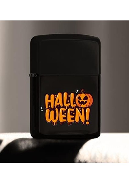 Gift Halloween Tasarımlı Renkli Baskılı Siyah Benzinli Metal Çakmak modelleri