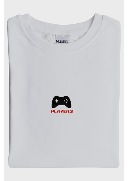 Player 1 ve Player 2 Nakış Sevgili Kombin Çift Tişörtleri - Gamer, Oyuncu Hediyesi - 2 Adet modelleri