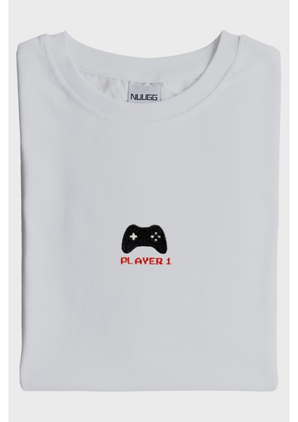 Player 1 ve Player 2 Nakış Sevgili Kombin Çift Tişörtleri - Gamer, Oyuncu Hediyesi - 2 Adet fırsatları