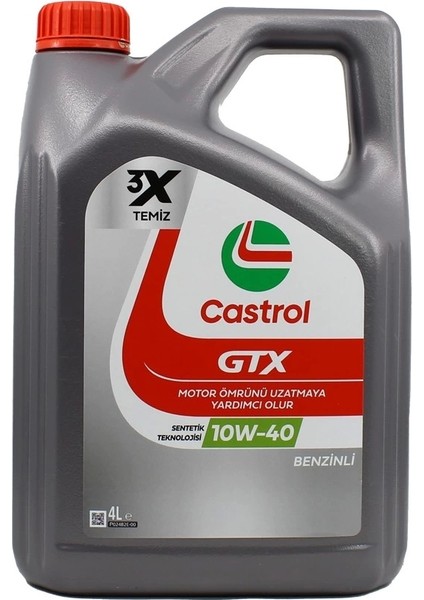 Motor Yağı Castrol 10W40 Gtx 4lt. Sentetik