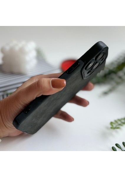 Siyah Süet Lens Korumalı Kılıf - Apple iPhone 13 Pro Max fırsatları
