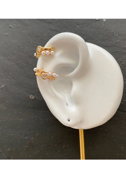 Delik Gerekmeyen Gold Kıkırdak Küpe Earcuff
