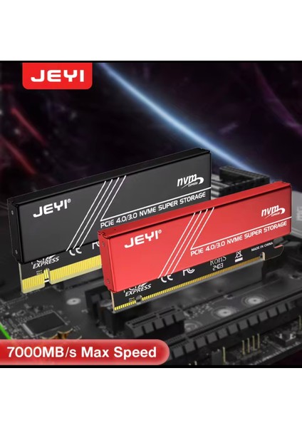 JEYI M.2 NVME'yi PCI-E 4.0 X16 Adaptörüne dönüştürücü, Alüminyum Isı Emicili Kasa ile PCI-E X16 Gen4 Genişletme Kartı