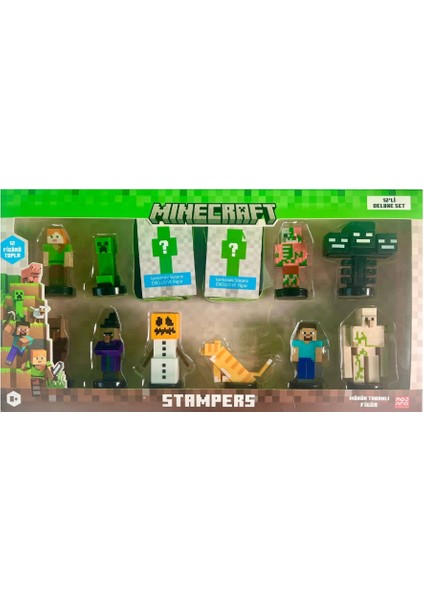 Minecraft 3D Figür Stamper 12'li Delüks Set