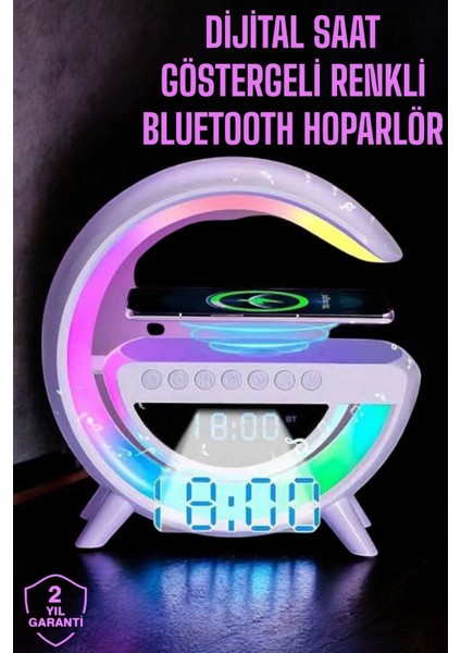 Android Uyumlu Akıllı Bluetooth Hoparlör Kablosuz Şarj Cihazı Standı