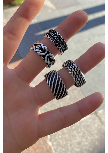 Gümüş Otantik El Işi Taşsız Yüzük BSK411E212N fırsatları