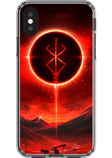 iPhone x Uyumlu Şeffaf Kılıf Berserk Tasarımlı 1