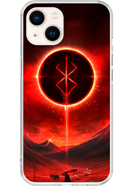 Apple iPhone 13 Uyumlu Şeffaf Kılıf Berserk Tasarımlı 1
