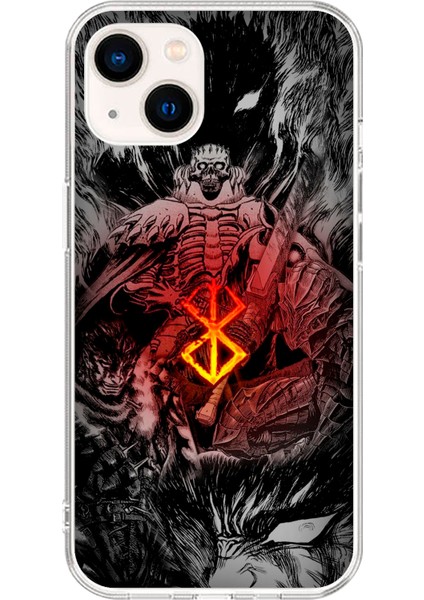 Apple iPhone 13 Uyumlu Şeffaf Kılıf Berserk Tasarımlı 2