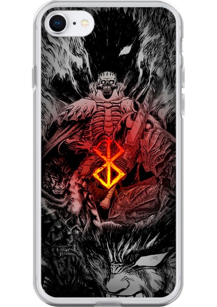 Apple iPhone 6s Uyumlu Şeffaf Kılıf Berserk Tasarımlı 2