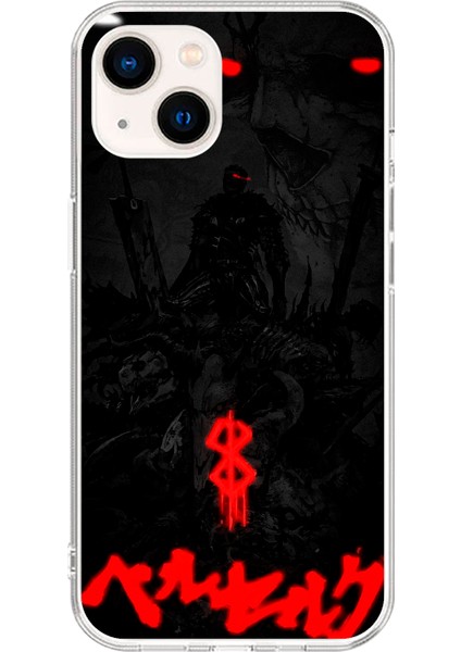 Apple iPhone 13 Mini Uyumlu Şeffaf Kılıf Berserk Tasarımlı 3