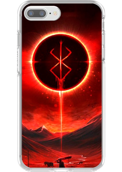 Apple iPhone 7 Plus Uyumlu Şeffaf Kılıf Berserk Tasarımlı 1