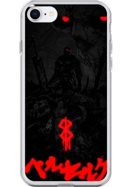Apple iPhone 7 Uyumlu Şeffaf Kılıf Berserk Tasarımlı 3