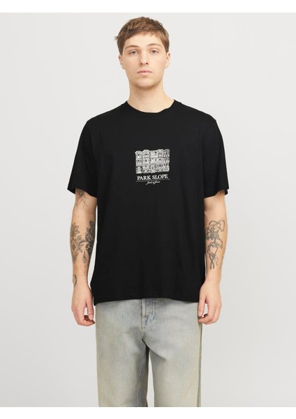 Jorboston Graphıc Tee Ss Crew Neck Black