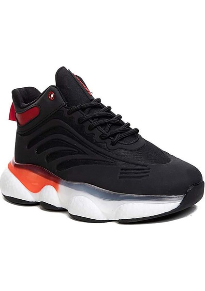 Gcl Siyah Beyaz Erkek Basket Sneaker Spor Ayakkabı