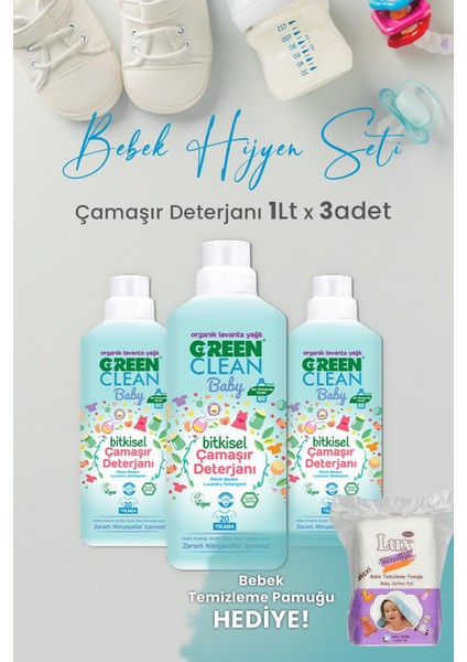 Baby Çamaşır Deterjanı 1 L x 3 Adet ve Hediyeli