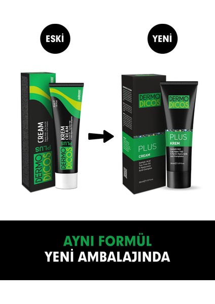 Dermodıcos Plus Krem 30 ml Akne ve Lekelerde (Çay Ağacı Yağı / Tea Tree Oıl - Azelaik Asit) modelleri