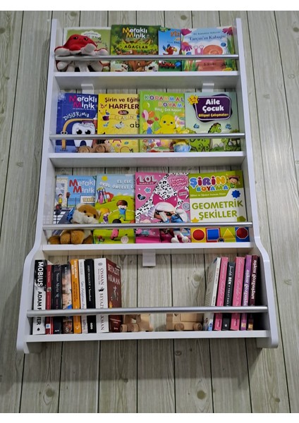 Nilgün Serisi 4 Raflı Montessori Kitaplık