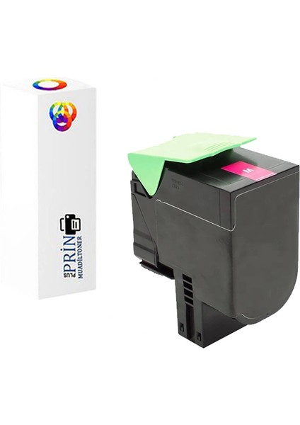 Lexmark 80C8SM0 /lexmark CX410E Uyumlu Kırmızı Muadil Toner 2000 Syf