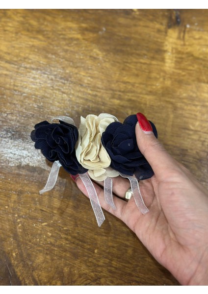 Taşlı 3 Lü Çiçekli Iğneli Giyim Aksesuarı Broş Yaka Iğnesi 12X6 cm fiyatları