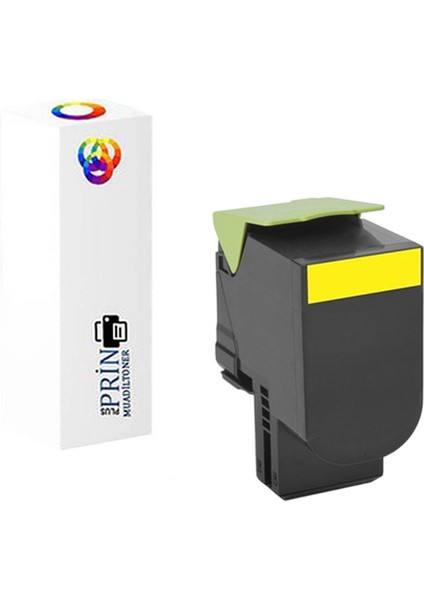 Lexmark CX310/CX410/CX510 (80C8SY0) Uyumlu Sarı Muadil Toner