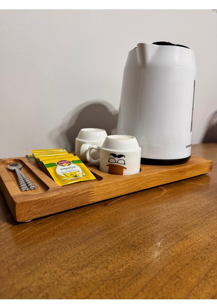 Ahşap Otel Ikram Tepsisi, Otel Tipi Sunum Tepsisi, Kettle Sunum, Ketıl Sunum Kayın 25 mm 1 Adet fırsatları