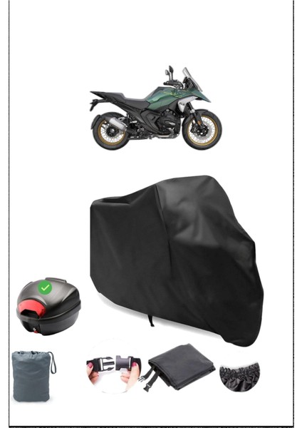 Bmw R 1300 Gs Arka Çanta Uyumlu Siyah Motosiklet Branda Su Geçirmez Dayanıklı Kumaş