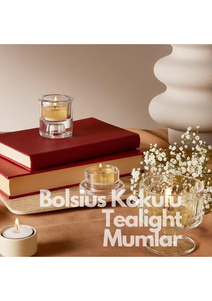 Mango Kokulu Tealight Mum, 18'li Paket, 3,5 Saat Yan Ma, Doğal Özler Içerir, Palmiye Yağı Içermez fırsatları
