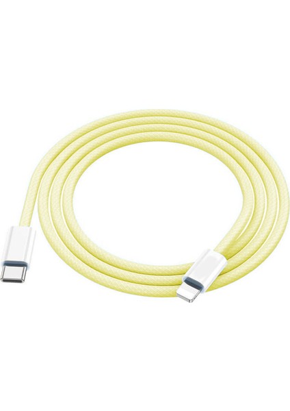 3A Type-C To Lightning Renkli Örgülü Hızlı Şarj ve Veri Aktarım Kablosu 1 Metre - FC929