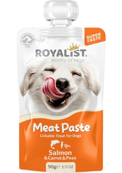 Meat Paste Dog Somon & Havuç & Bezelye 90 gr 12 Adet