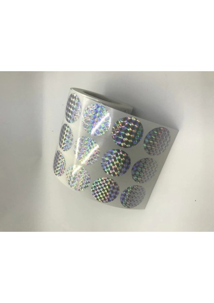 Hologram Plastik Yuvarlak Etiket 30 mm 2000 Adet