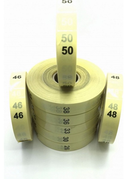 Şeffaf Uzun Beden Etiketi 2,5 cm x 22 cm 26 – 50 Arası 500 Adet