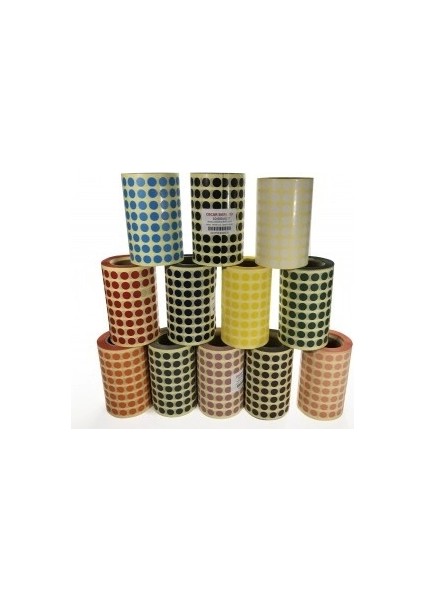 Renkli Nokta Etiketi 10MM 10,000 Adet