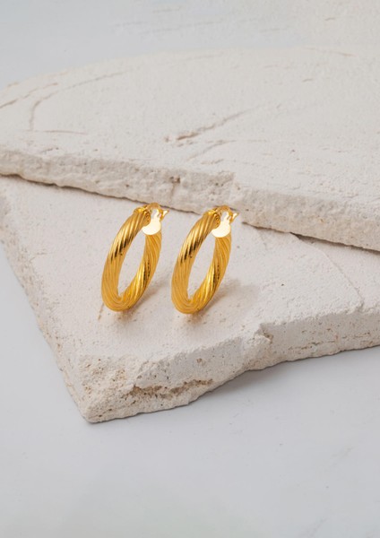 Rüzgar Burgulu 22 Ayar Altın Halka Küpe modelleri