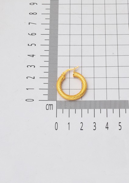 Rüzgar Burgulu 22 Ayar Altın Halka Küpe indirimleri