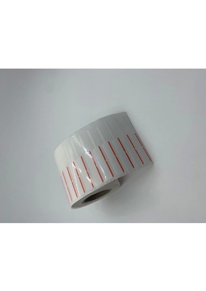 Kuyumcu Etiketi Renkli Çizgili (Ithal)10 x 72 1250 Adet Kırmızı