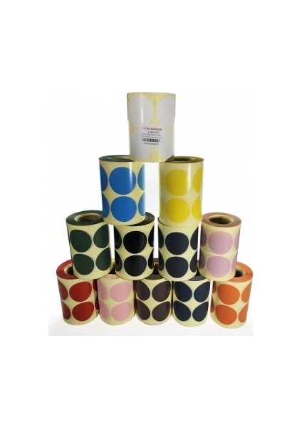 Renkli Nokta Etiketi 45MM 1000 Adet