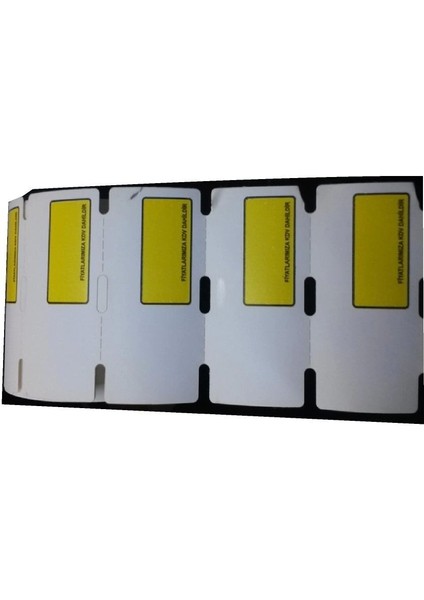 Termal Karton Raf Etiketi Sarı 38X80 500 Adet